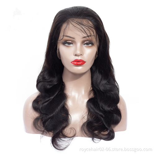 10a Raw Indian Temple 100% Human Hair Body Wave Curly  150% Density Full Lace Wig with Baby Hair for Black Women